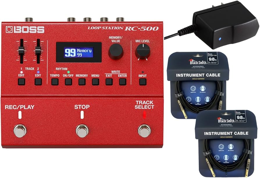 Amazon | BOSS/RC-500 Loop Station ［ACアダプター + ギターケーブル