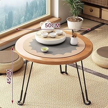 Amazon.co.jp: [dhiuebc] ローテーブル 丸型 まる スタイル1 60cm 円形