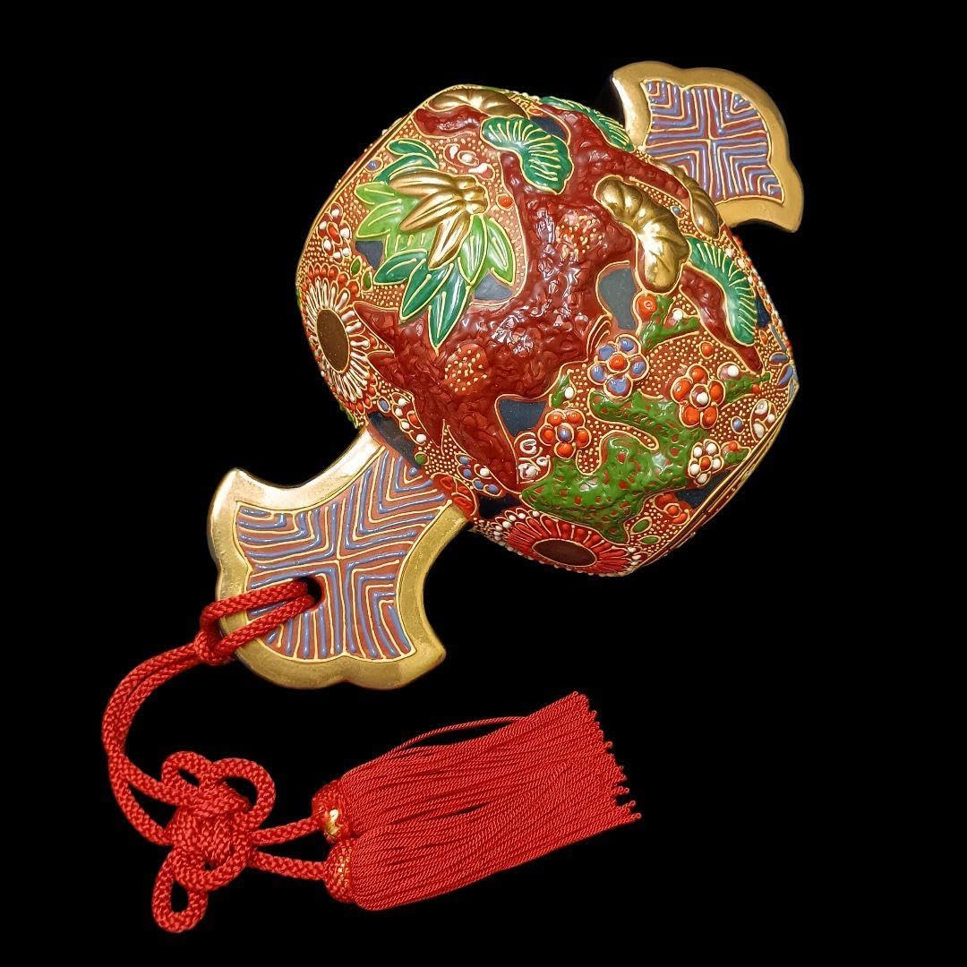 九谷 打ち出の小槌 縁起物 置物 年代物 打ち 出 の 小槌