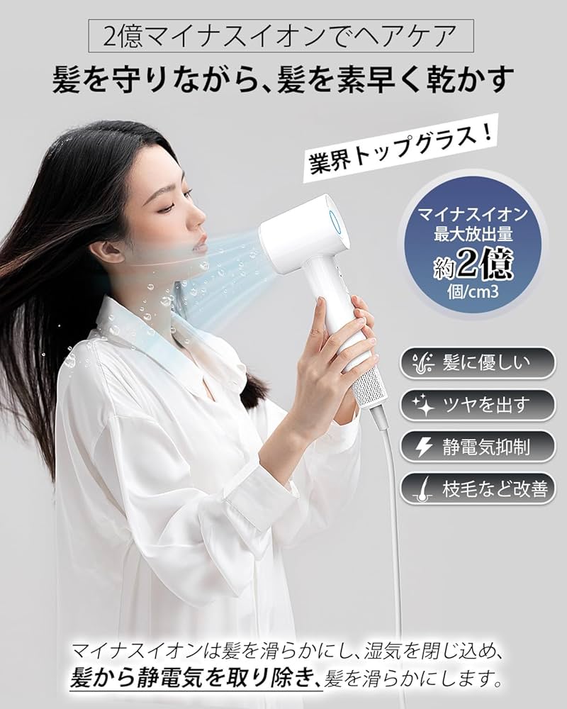 Amazon.co.jp: BAYATA ドライヤー 大風量 高風速 速乾【ブラシレス