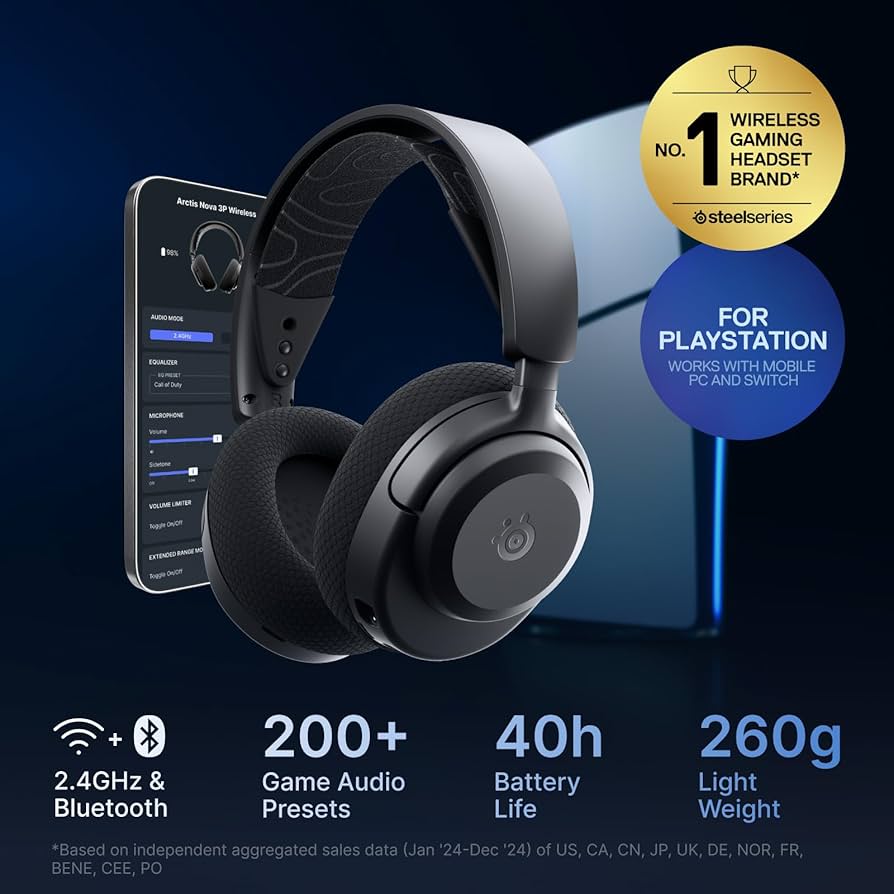 Amazon.com: SteelSeries Arctis Nova 3P Wireless Multi-Platform