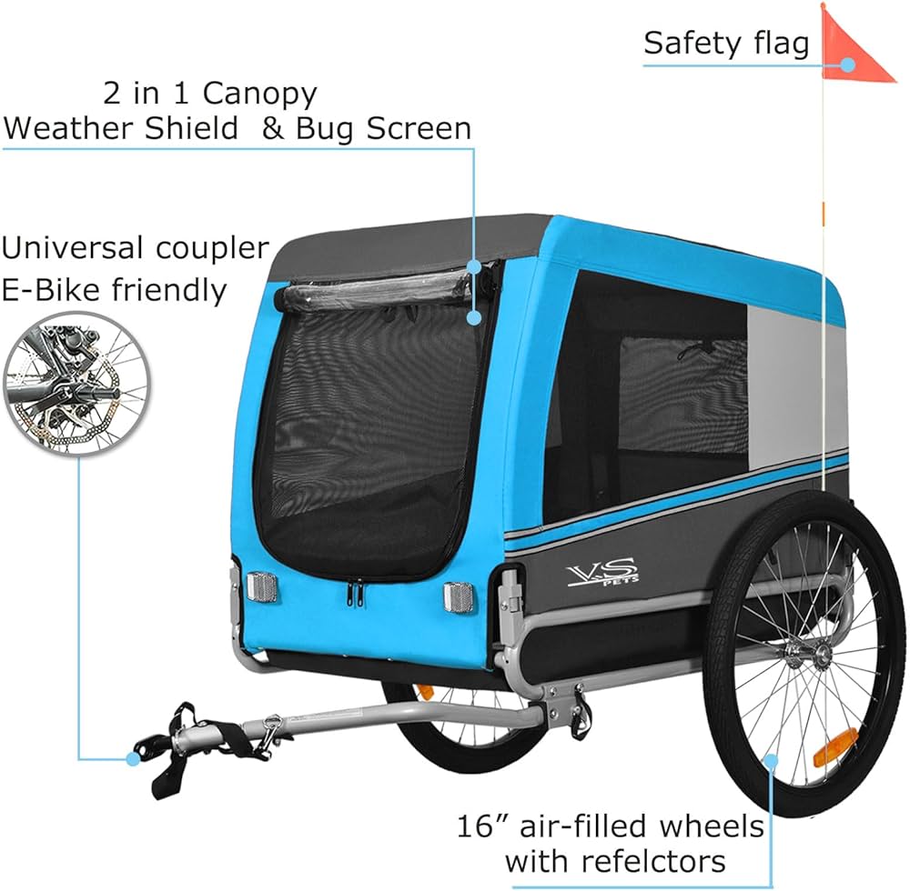 Amazon.co.jp: Veelar ペットバイク トレーラー 自転車トレーラー 小型