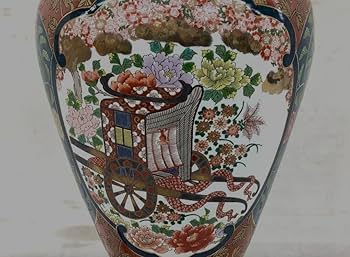 希少 湖東焼飾り壺 金襴手立体釉 大型美品 希少 湖東焼飾り