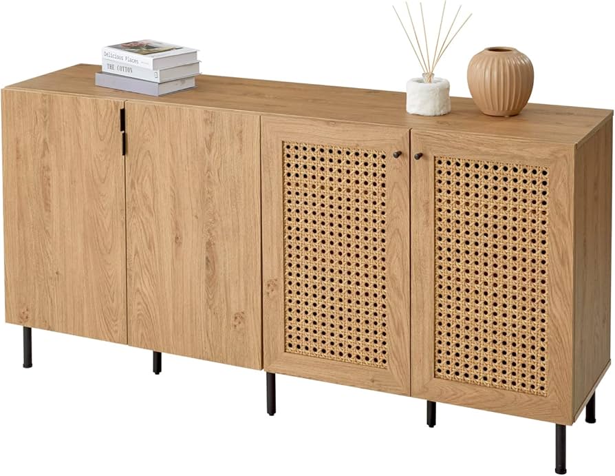 Amazon.co.jp: LOWYA ロウヤ 収納棚 キャビネット リビング収納 扉付き