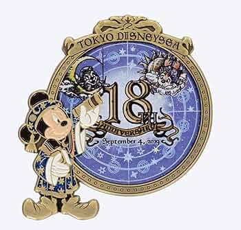 Amazon | ミッキー＆フレンズ ピンバッジ 18周年 アニバーサリー