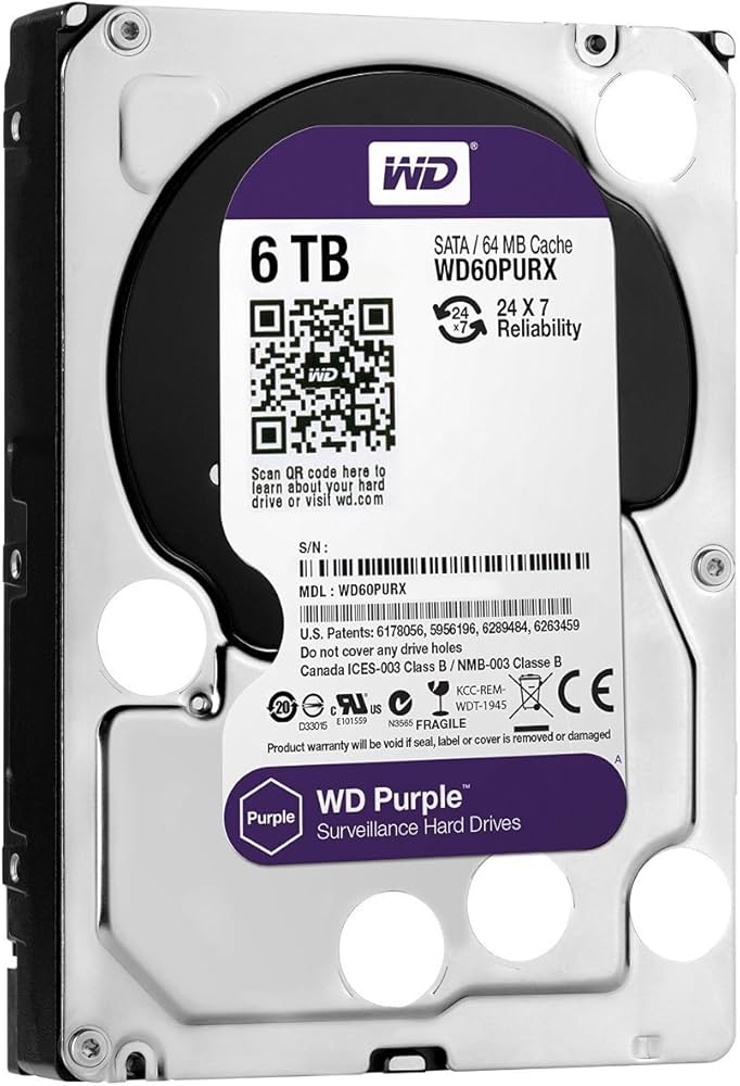 Amazon | WD HDD 内蔵ハードディスク 3.5インチ 6TB WD Purple 監視