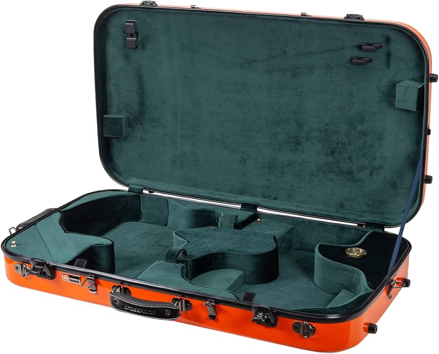 Amazon.com: Crossrock Fiberglass Double Case for Mandolin & 4/4