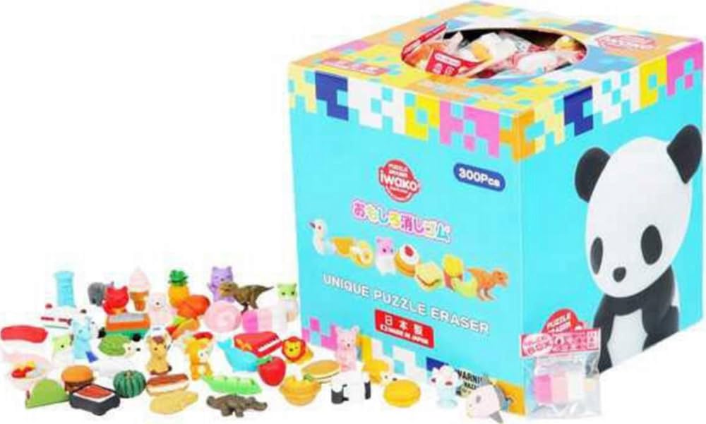 Amazon | おもしろ消しゴム けしごむBOX 特大 1箱 （60種 × 各5個） 計