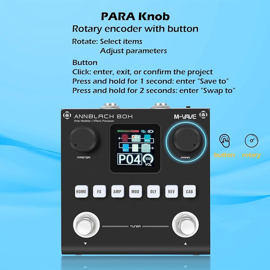 Amazon.com: M-VAVE ANN Black Pedal Box Multi Effects Guitar Base