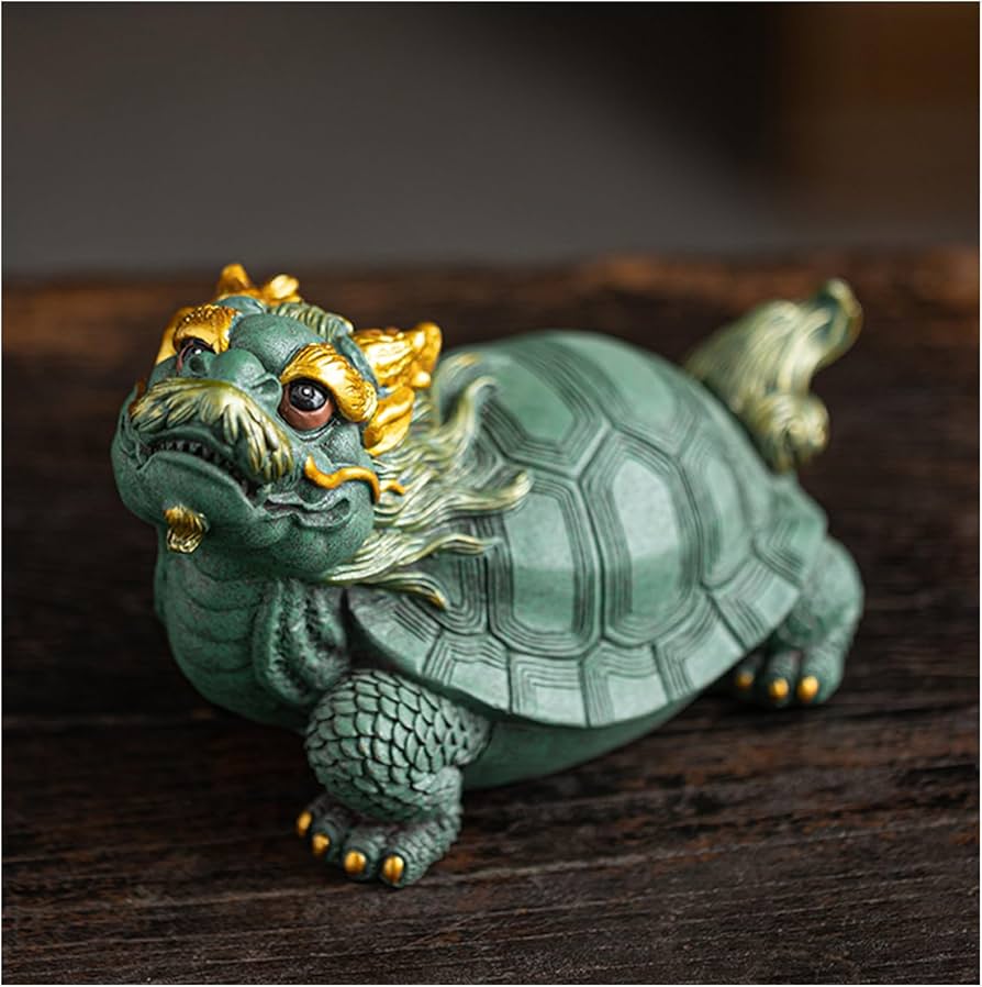 Amazon.co.jp: OBOROZUKI 龍亀 ロングイ 金運 正財運 インテリア 置物