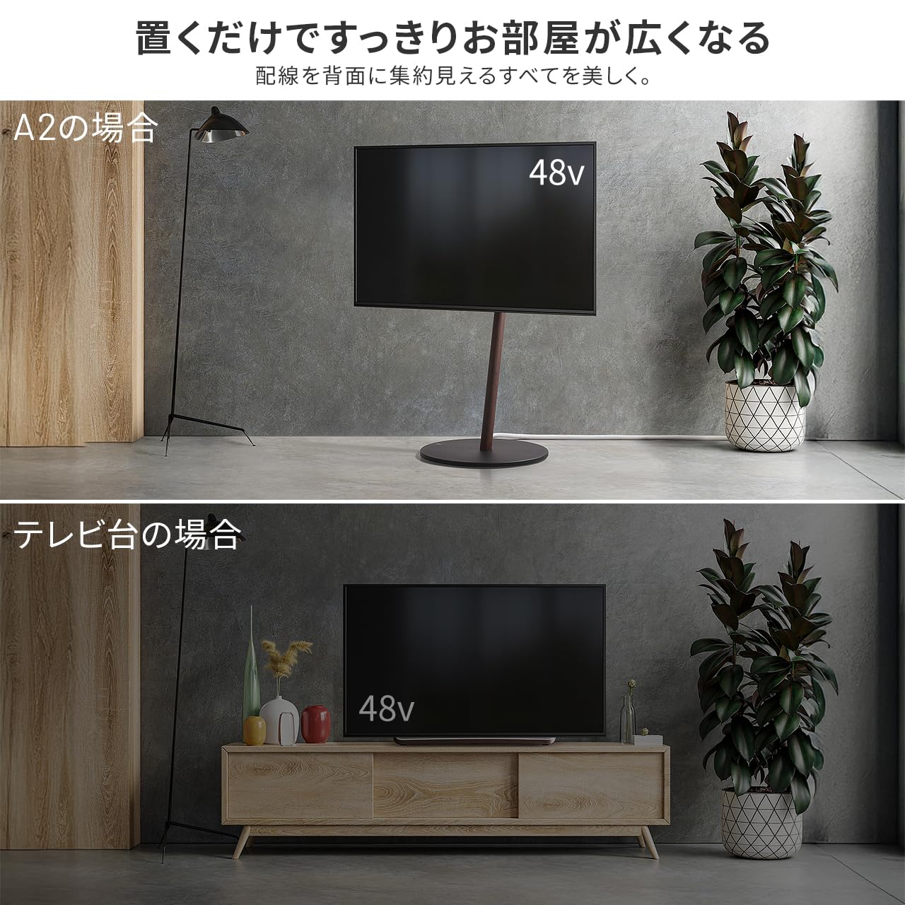 Amazon.co.jp: WALL 【デザイン賞4冠】 A2 CASTER BASE テレビスタンド