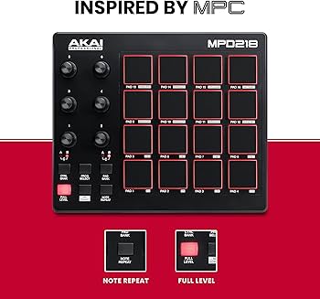 Amazon.com: Akai Professional MPD218 - USB MIDI Controller with 16