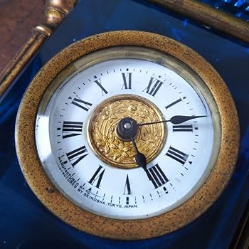 Amazon.co.jp: 精工舎 ウランガラス ブルー 宮形 置時計 時計 : ホーム