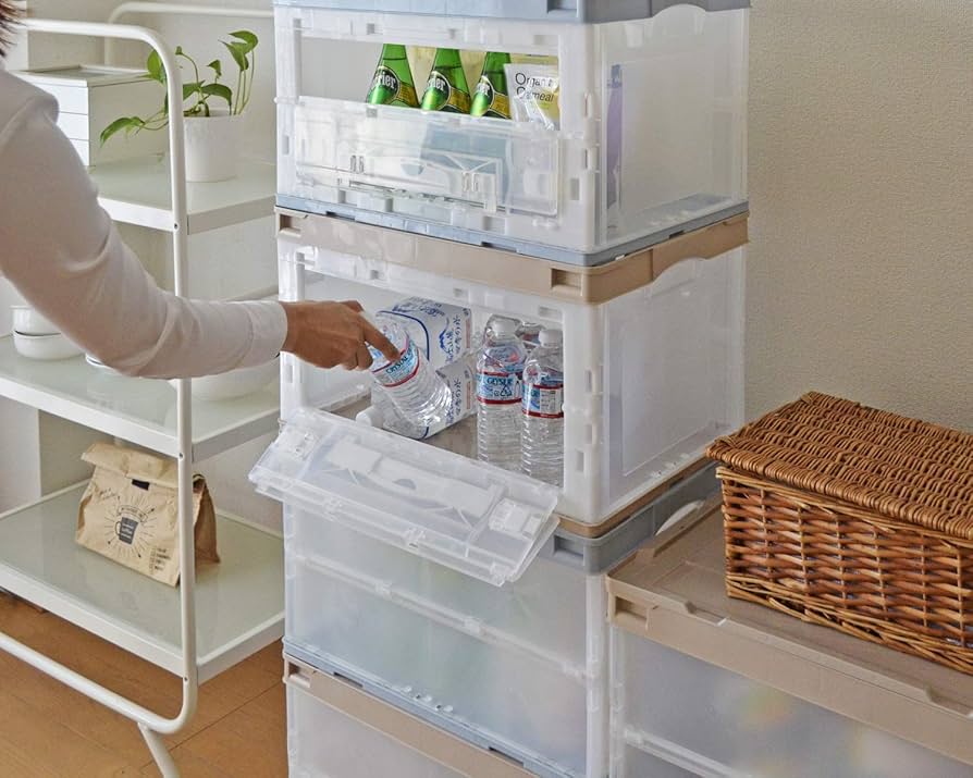 Amazon｜収納ボックス オリコン 折りたたみコンテナ 50L 両扉