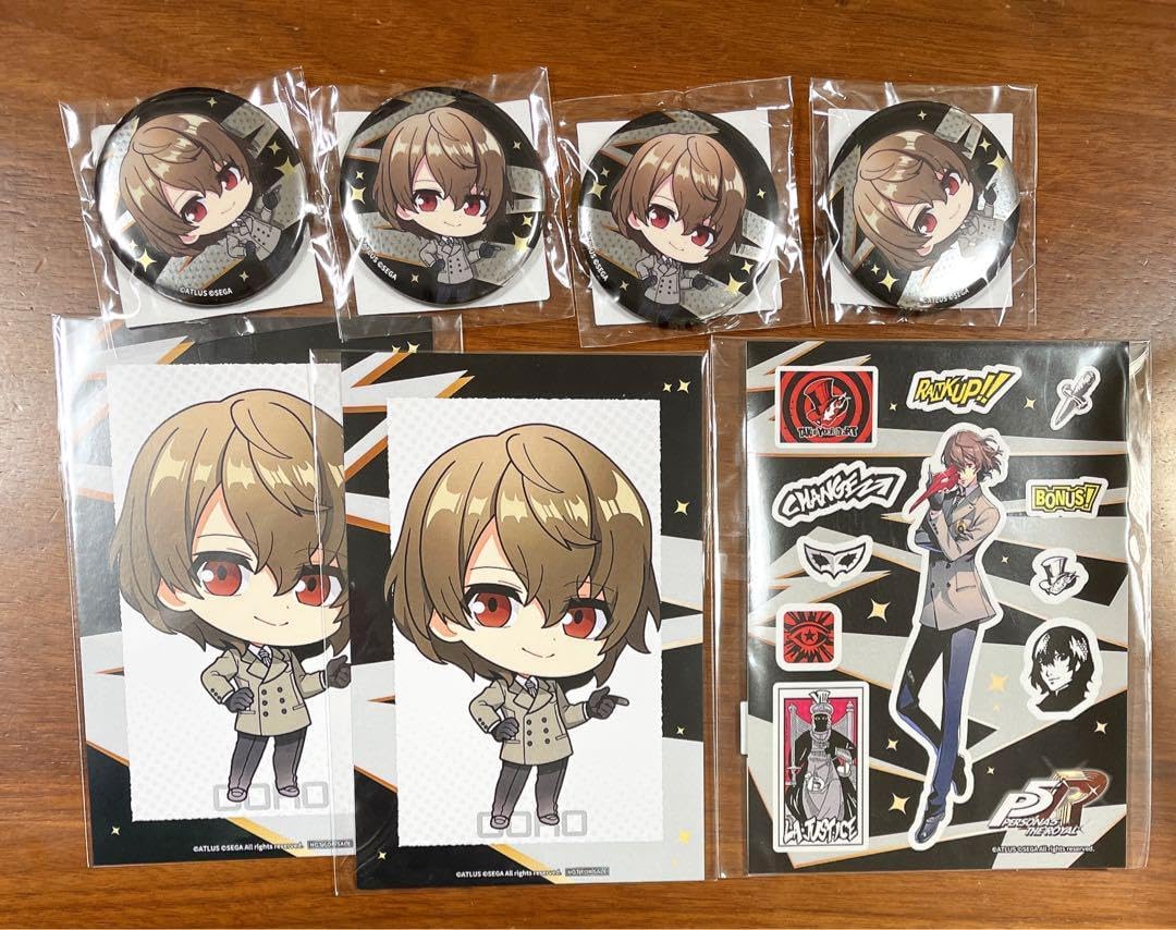 ペルソナ5 明智吾郎 楽天コレクション 缶バッジ セット D賞 P5R