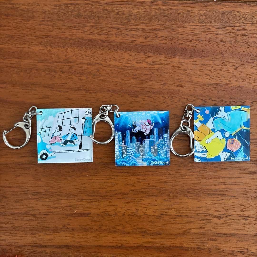 Saucydog キーホルダー Saucy Dog アクリルキーホルダー 4個セット