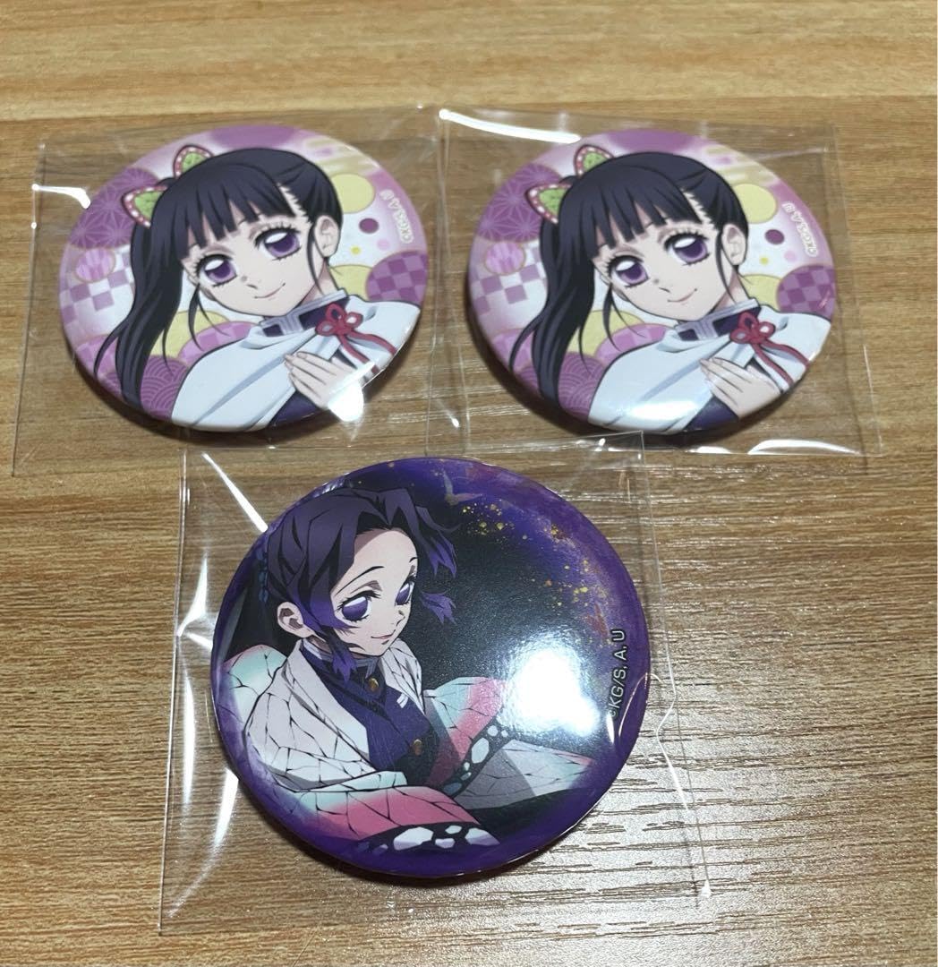 鬼滅の刃 ショップ 胡蝶しのぶ、胡蝶カナエ、全集中展 幕間画 缶バッジ