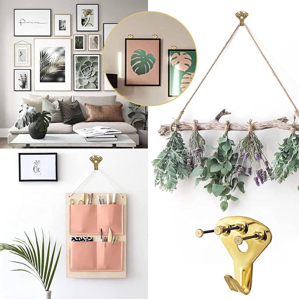 Amazon | 5WYOUKE 壁掛けフック 釘付き 10個入 耐荷重約34kg 強力 額縁