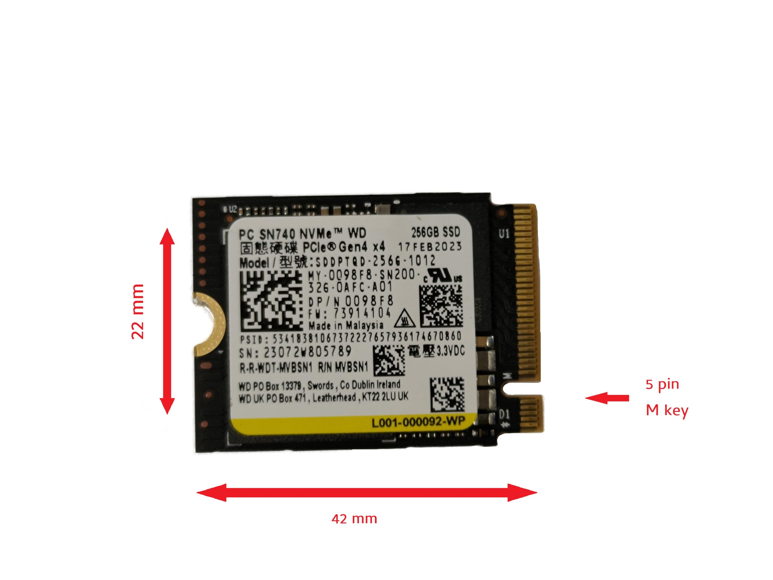 Amazon.com: Oem WD SN740 256GB M.2 PCI-e NVME SSD Internal Solid