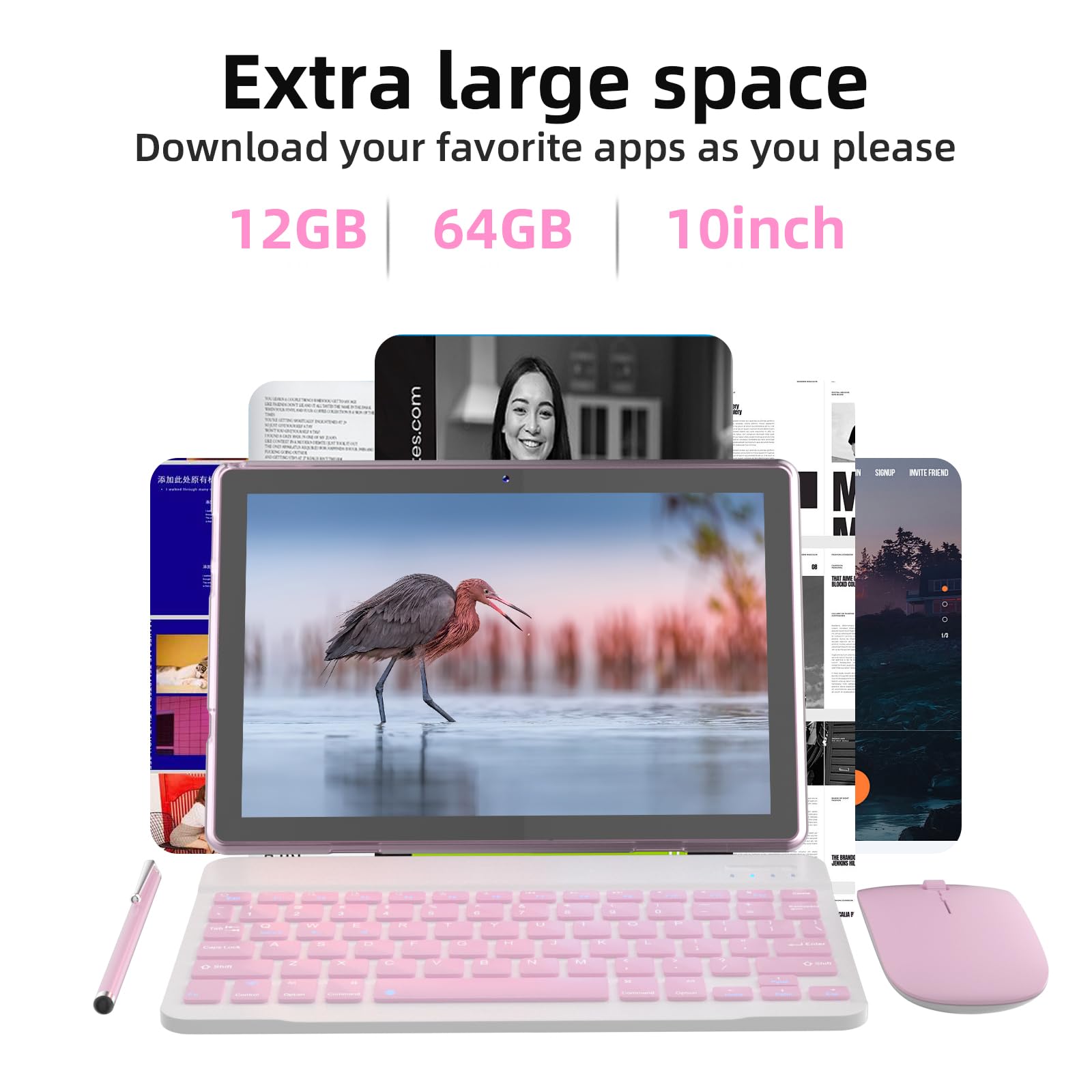 10インチ タブレット Android15 30GB+128GB+1TB拡張 タブレット 10