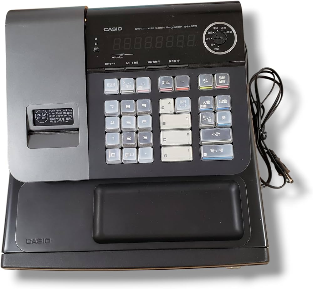 Amazon | カシオ レジスター 8部門 小型ドロア SE-S20BK ブラック