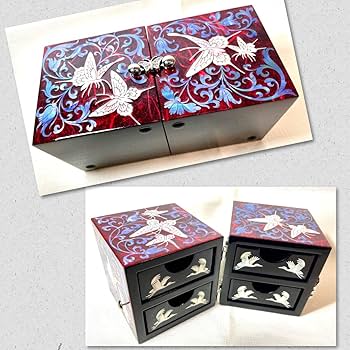 Yahoo!オークション - 韓国伝統工芸 高級螺鈿ミニ宝石箱 オシドリ