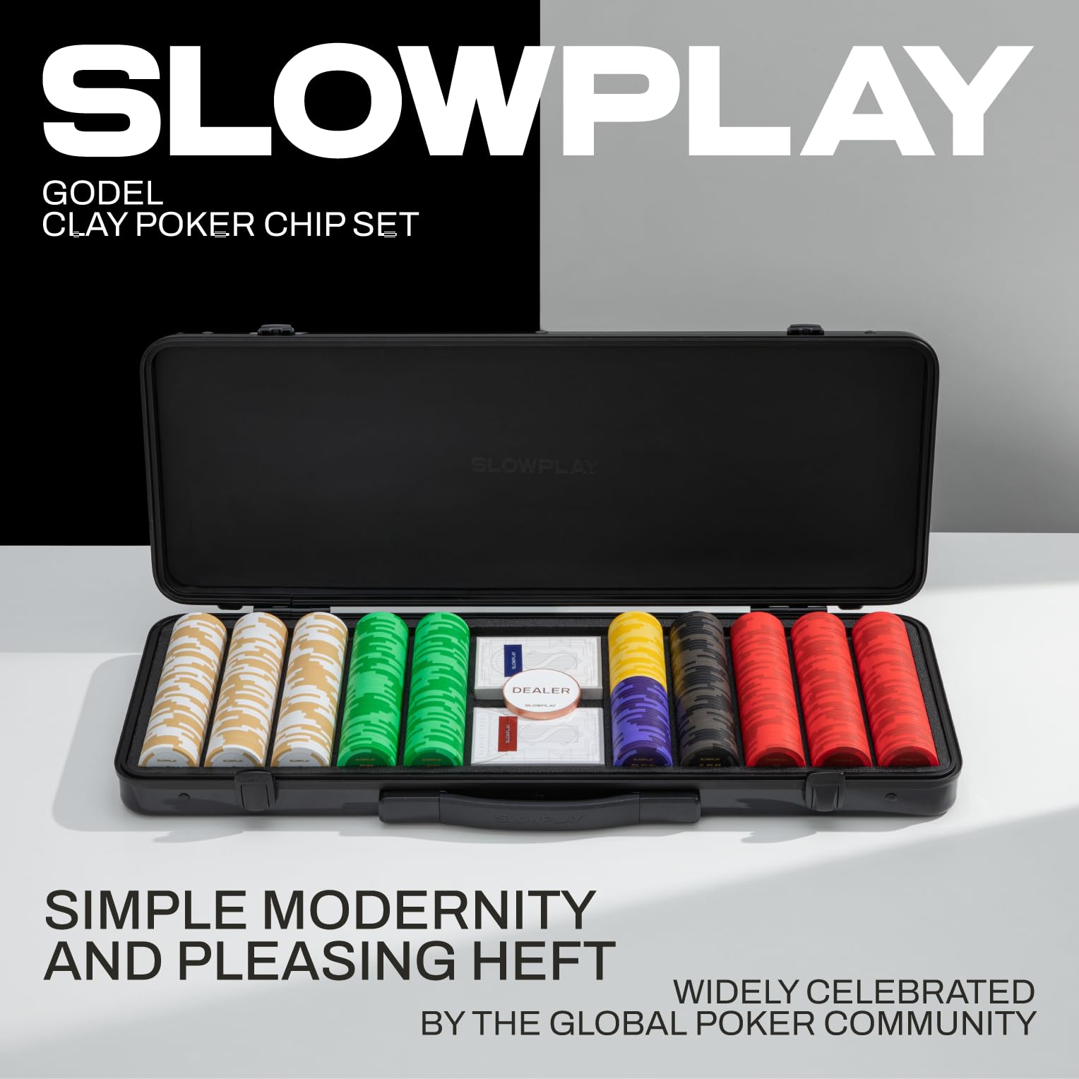 Amazon.com: SLOWPLAY Godel 14g Clay Poker Chips Set for Texas Hold