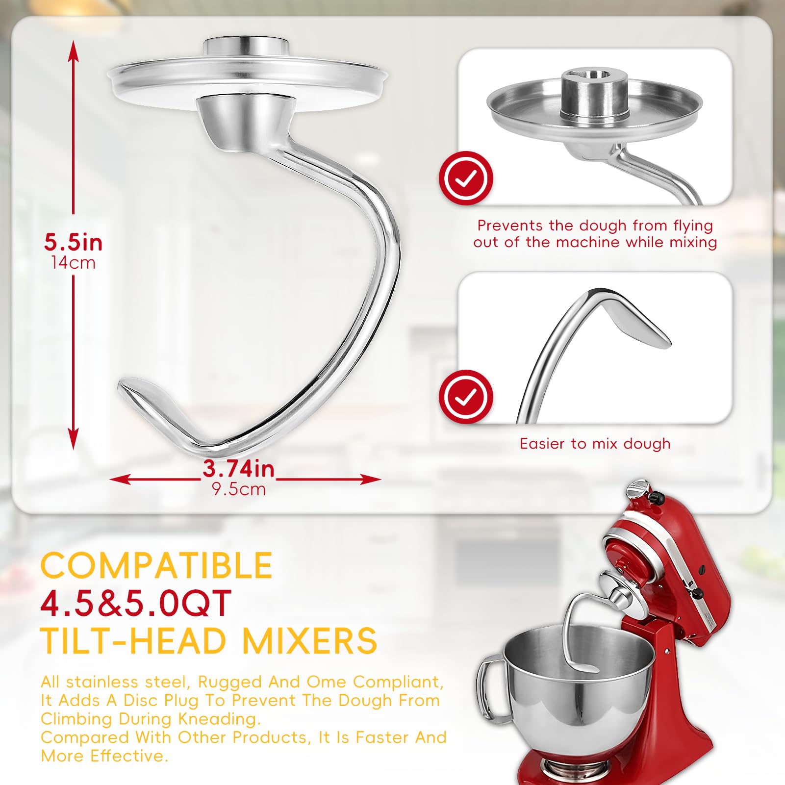 キッチンエイド スタンドミキサー チルトヘッド用 スパイラルフック 他