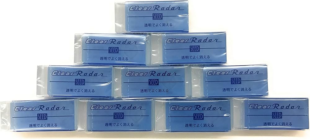 Amazon | シード 消しゴム クリアレーダー 透明 100 10個セット