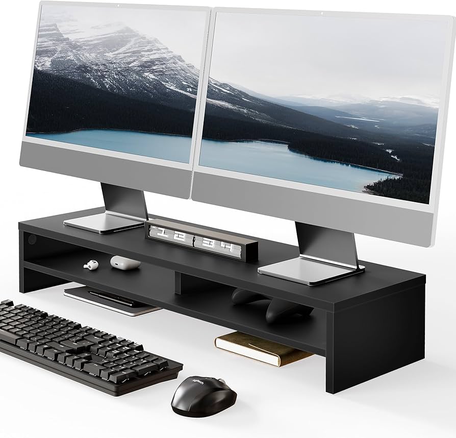 Amazon.co.jp: Fenge モニター台 卓上 パソコン台 デスクシェルフ