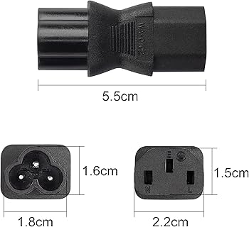 Amazon.com: YACSEJAO 2 Pack C13 to C6 Power Adapter IEC 320 C13