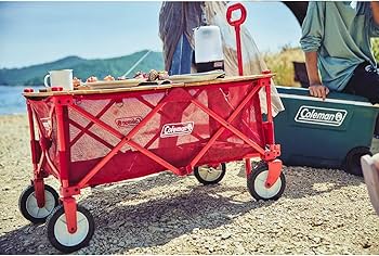 Amazon | Coleman(コールマン) アウトドアワゴン ウッドロールテーブル