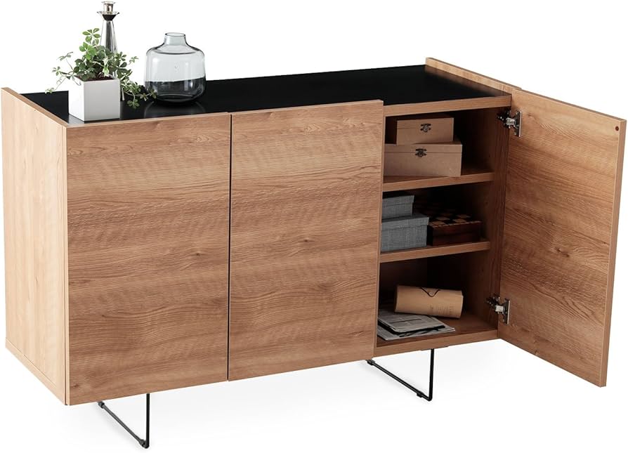 Amazon.co.jp: LOWYA ロウヤ リビング収納 キャビネット サイドボード