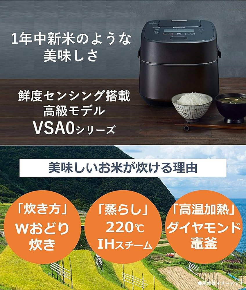 Amazon | パナソニック 炊飯器 5.5合 高級モデル Wおどり炊き スチーム