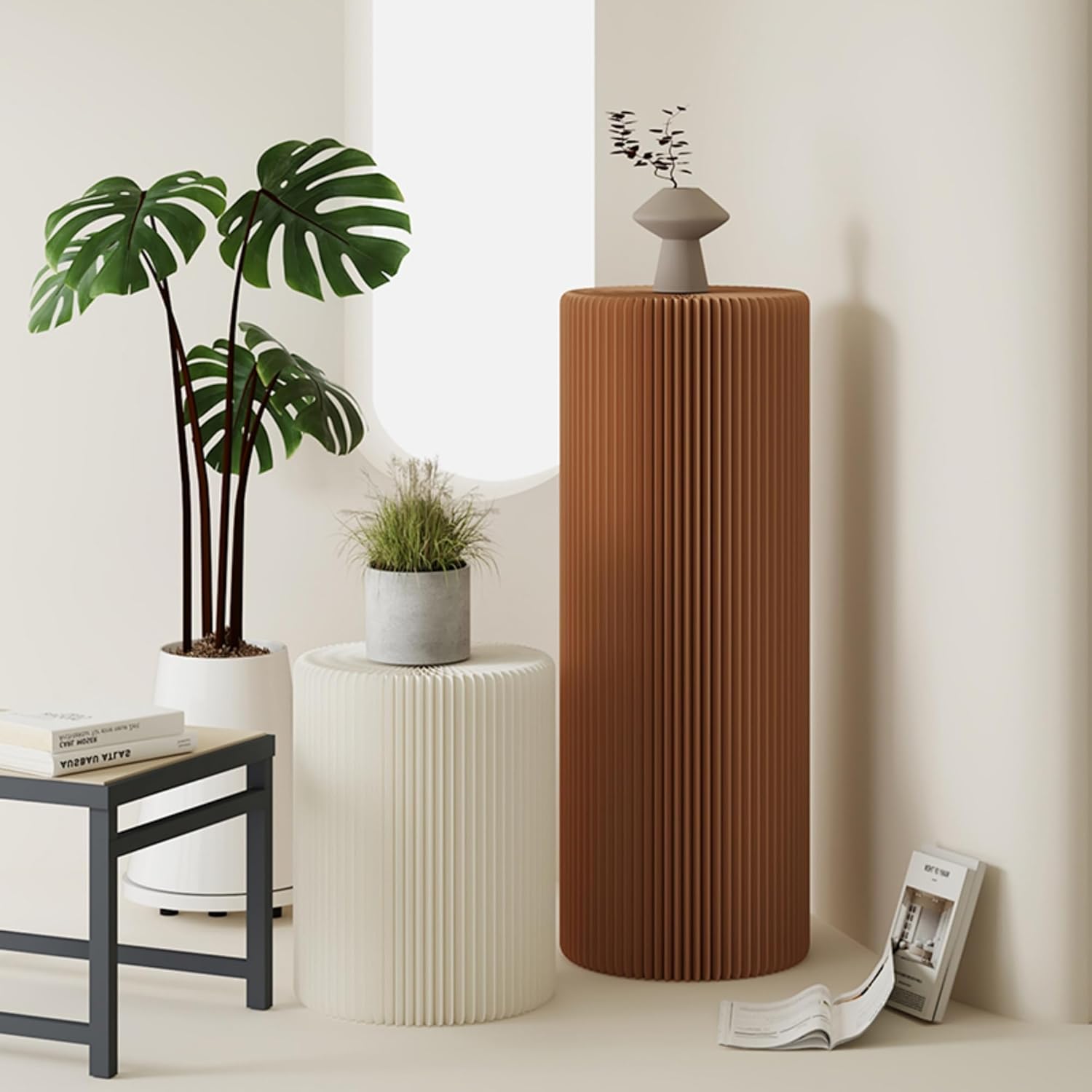 ディスプレイスタンド高さ68長さ50展示台 陳列台 組立不要 展示会