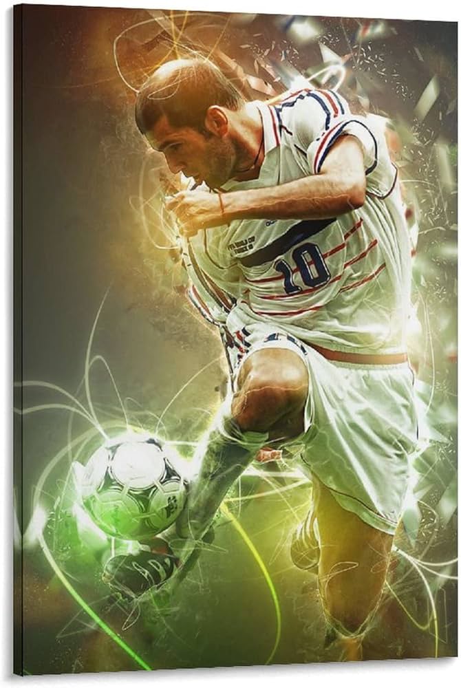 Amazon｜サッカー スポーツ ジネディーヌ ジダン ポスター キャンバス