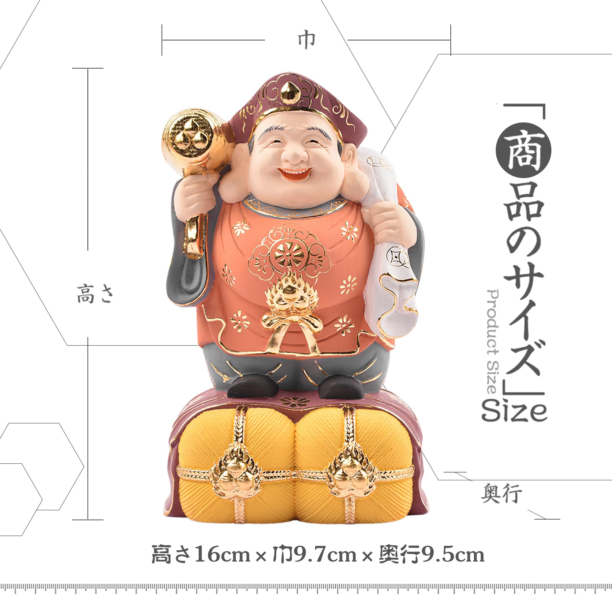 I*y様 大きい福の神お面 出雲大社 福神 木彫 天然木 幅60cm