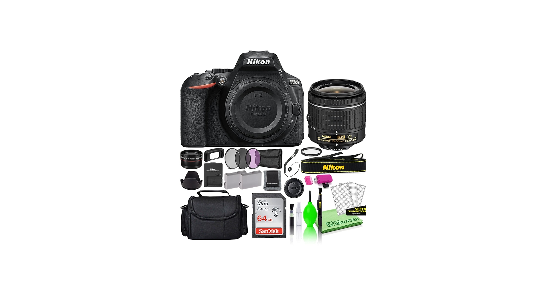 Amazon.com : Nikon D5600 24.2MP DSLR Digital Camera with AF-P DX