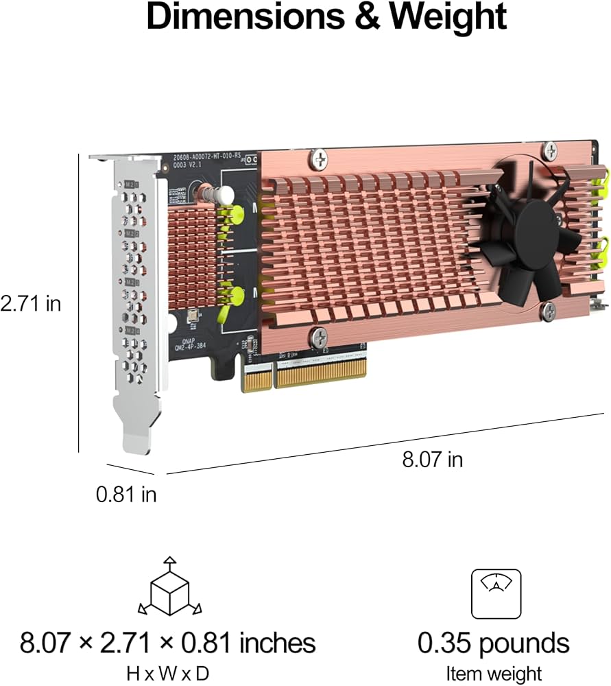 Amazon.co.jp: QNAP QM2-4P-384A Quad M.2 PCIe SSD Expansion Card