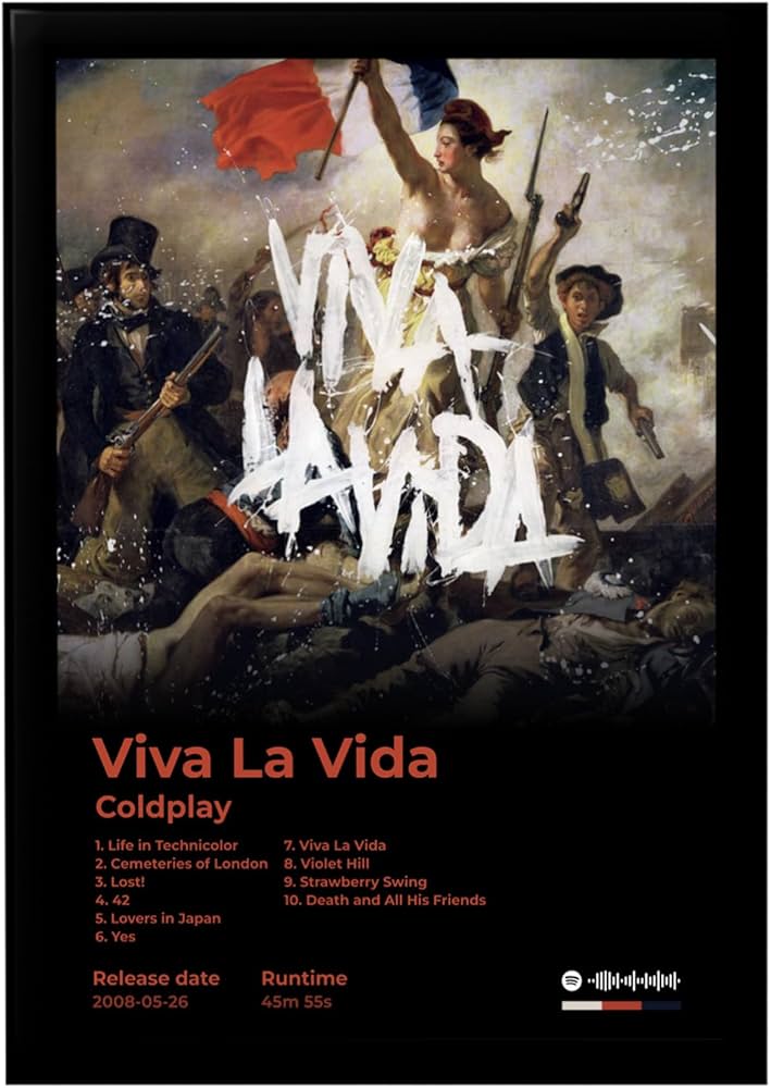BLINKART Aesthetic ColdPlay- Viva La Vida Wall Photo Frames | Wall