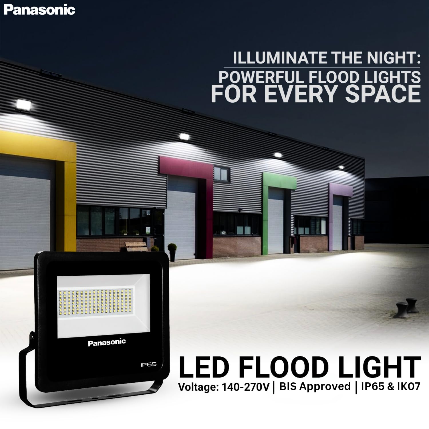 Buy Panasonic 50W LED Flood Light | IP65 & IK07 Water Proof