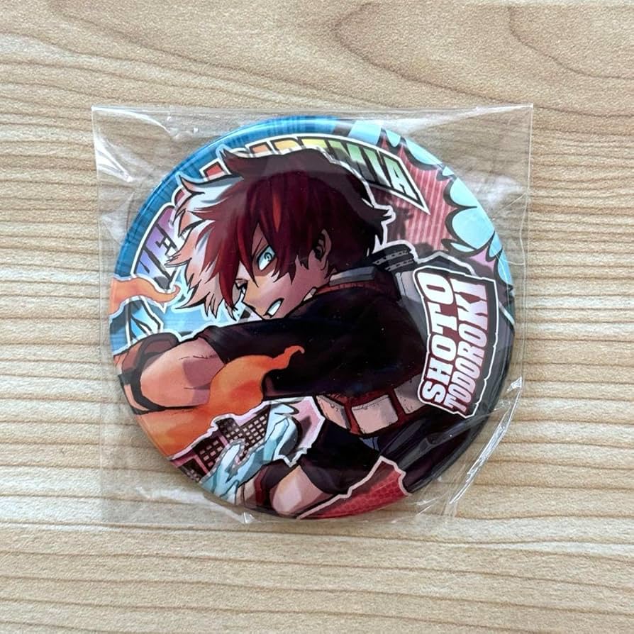 僕のヒーローアカデミア 轟焦凍 原作 JF 絵札缶バッジ ヒロアカ展 原画