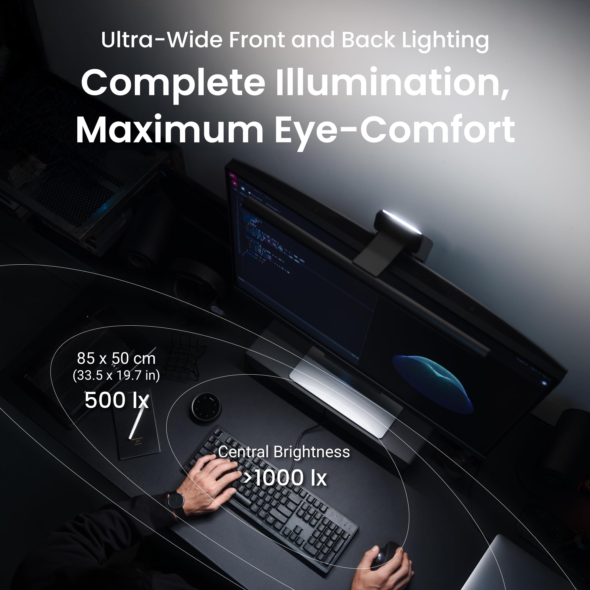 Amazon.com: BenQ ScreenBar Halo 2 LED Monitor Light Bar - Wireless