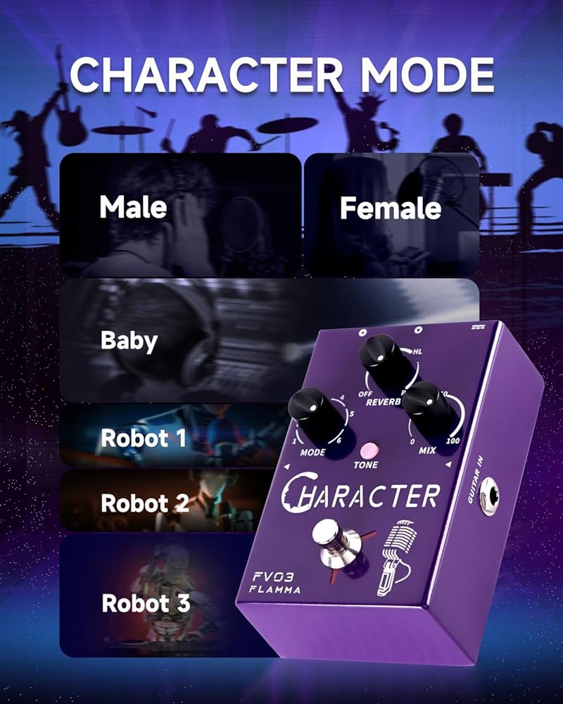 Amazon.com: FLAMMA FV03 Vocal Effects Pedal Voice Processor Vocal