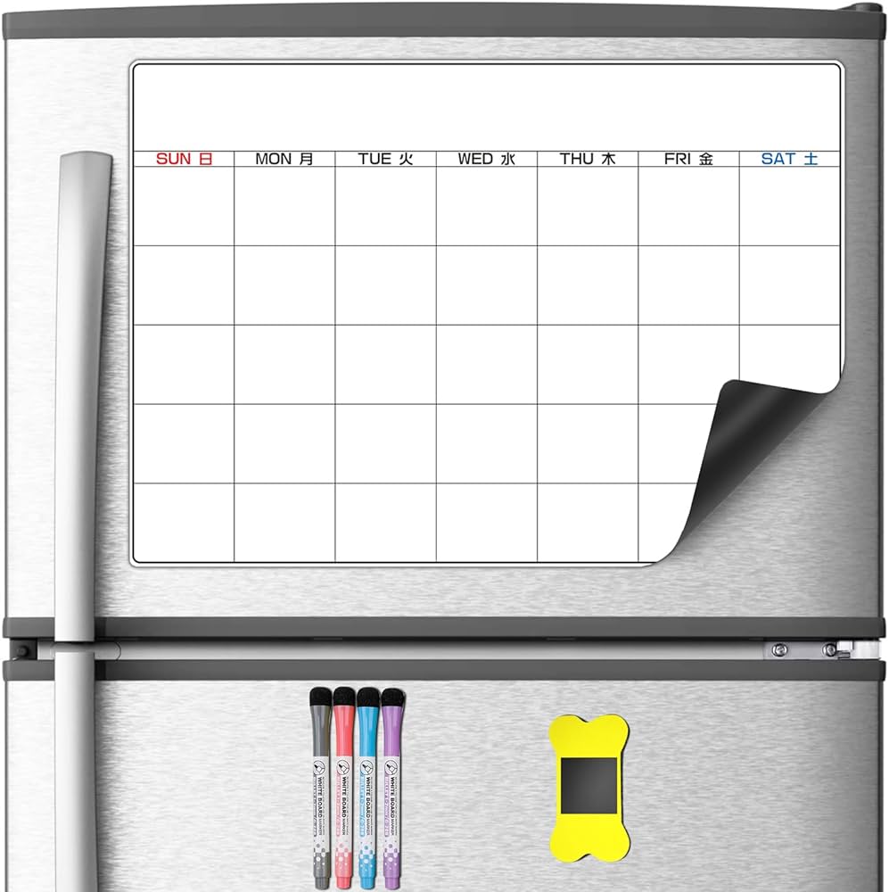 Amazon | Monoc ホワイトボード カレンダー マグネットシート 冷蔵庫に