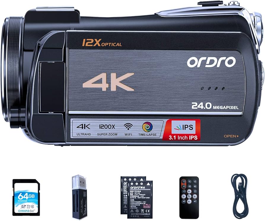 Amazon.com : ORDRO Video Camera 4K Livestream Camcorder HDR-AC5