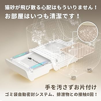 Amazon | PetSnowy【臭いを徹底分解】 猫 自動トイレ,光触媒TiO2三重消
