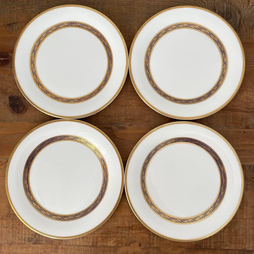 エインズレイ オーチャードゴールド 透し 陽刻紋 ボール プレート 深皿