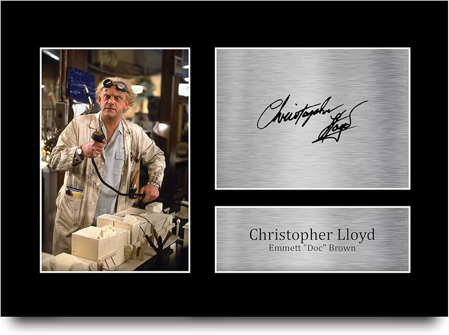 HWC Trading A4 Christopher Lloyd Back to the Future Doc Brown