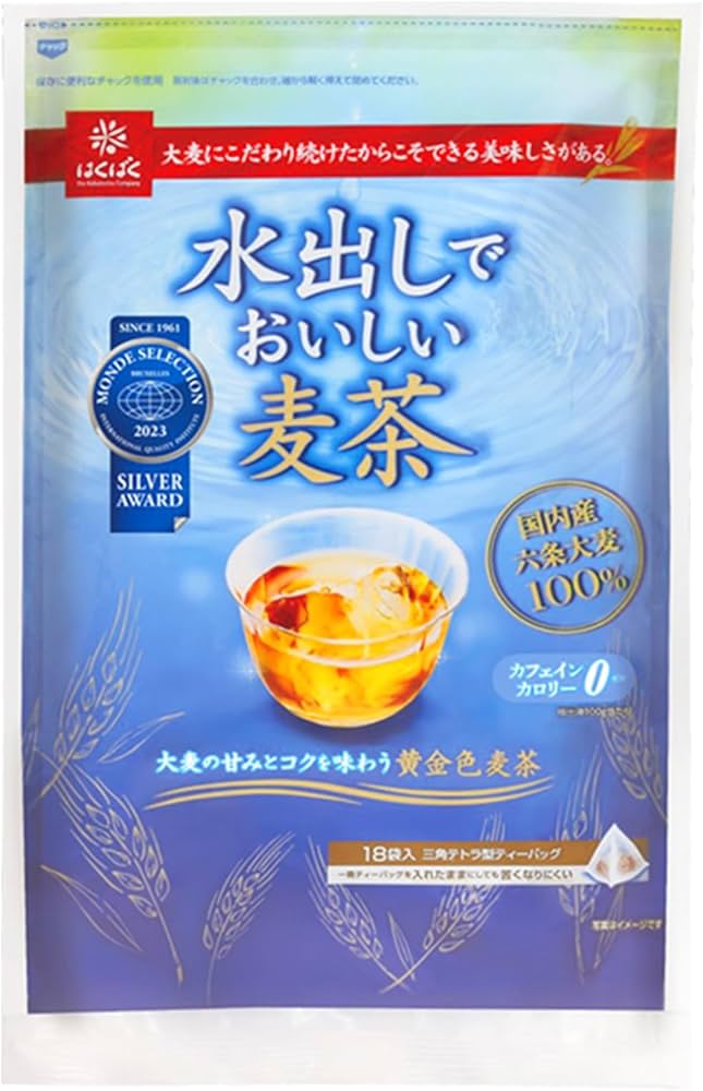 Amazon | はくばく 水出しでおいしい麦茶 18パック×12個 | はくばく